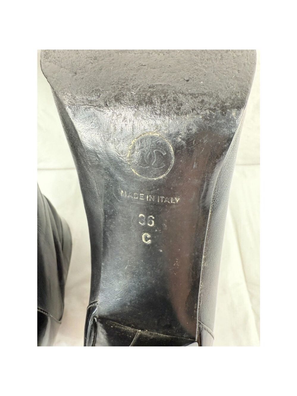 CHANEL Boots Leather Authentic size 6 - Picture 6 of 16